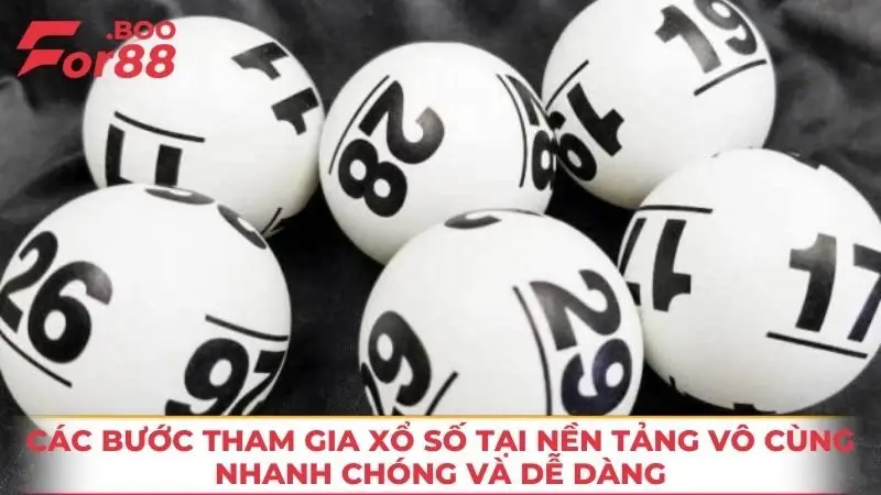 Các bước tham gia xổ số tại nền tảng vô cùng nhanh chóng và dễ dàng